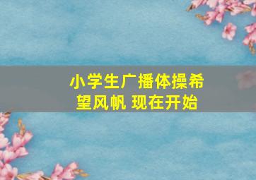 小学生广播体操希望风帆 现在开始